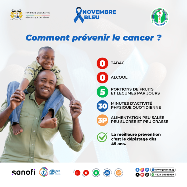 Novembre Bleu – Mois de sensibilisation aux cancers masculins